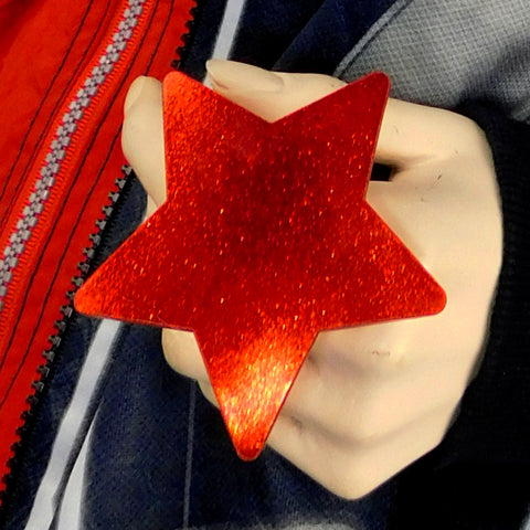 Red Glitter Star Hair Clip