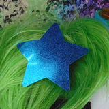Sky Blue Glitter Star Hair Clip