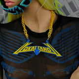 Yellow and Blue Electro Logo Pendant