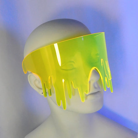 Neon Yellow Drippy Slime Visor