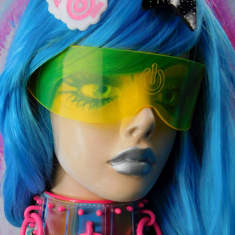 Neon Yellow Curve Visor